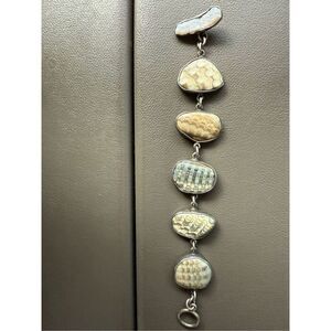 Signed “the Dreamer” By epic the dreamer Sterling Bracelet – Free‑Form Natural S